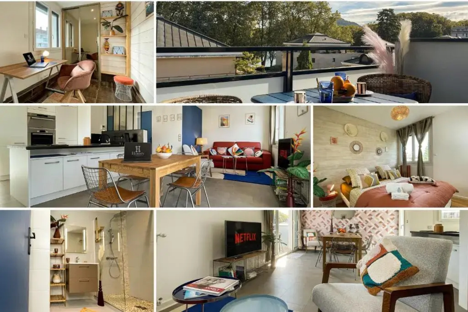 HOMEY MONTAIGNE - New - A 1 min à pied du LAC D'ANNECY - 2 Balcons privés - Appartement avec 2 chambres - Stationnement gratuit toute l'année sauf en été - juin à août