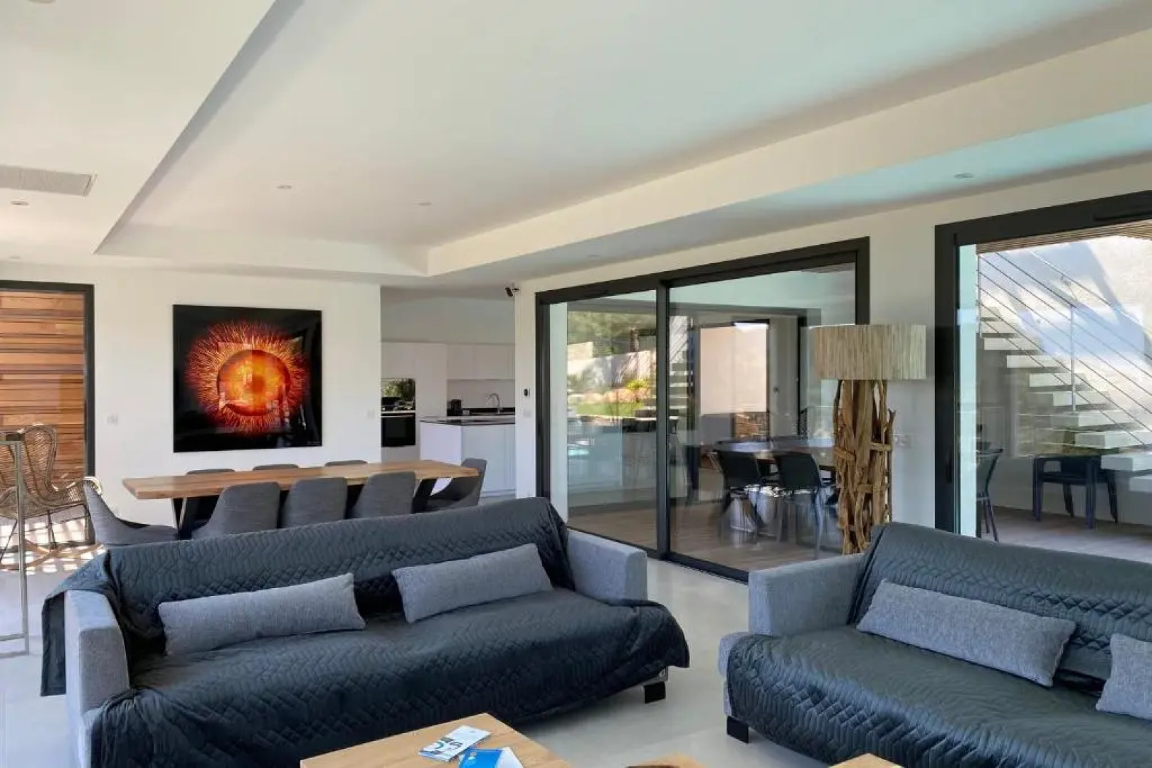 M2 Splendide villa de haut standing 12 pers piscine chauffée vue mer