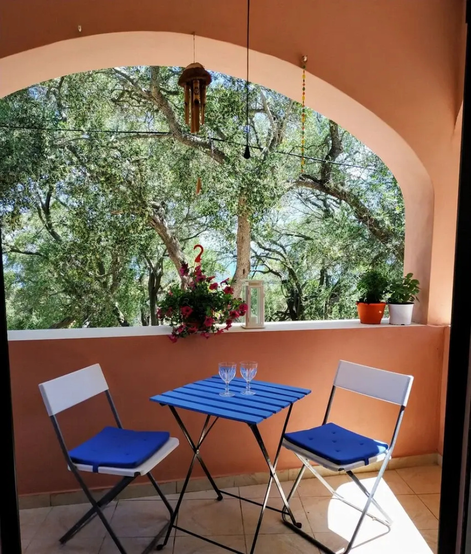 Studio in Lakka, With Wonderful sea View, Shared Pool and Furnished Terrace Near the Beach