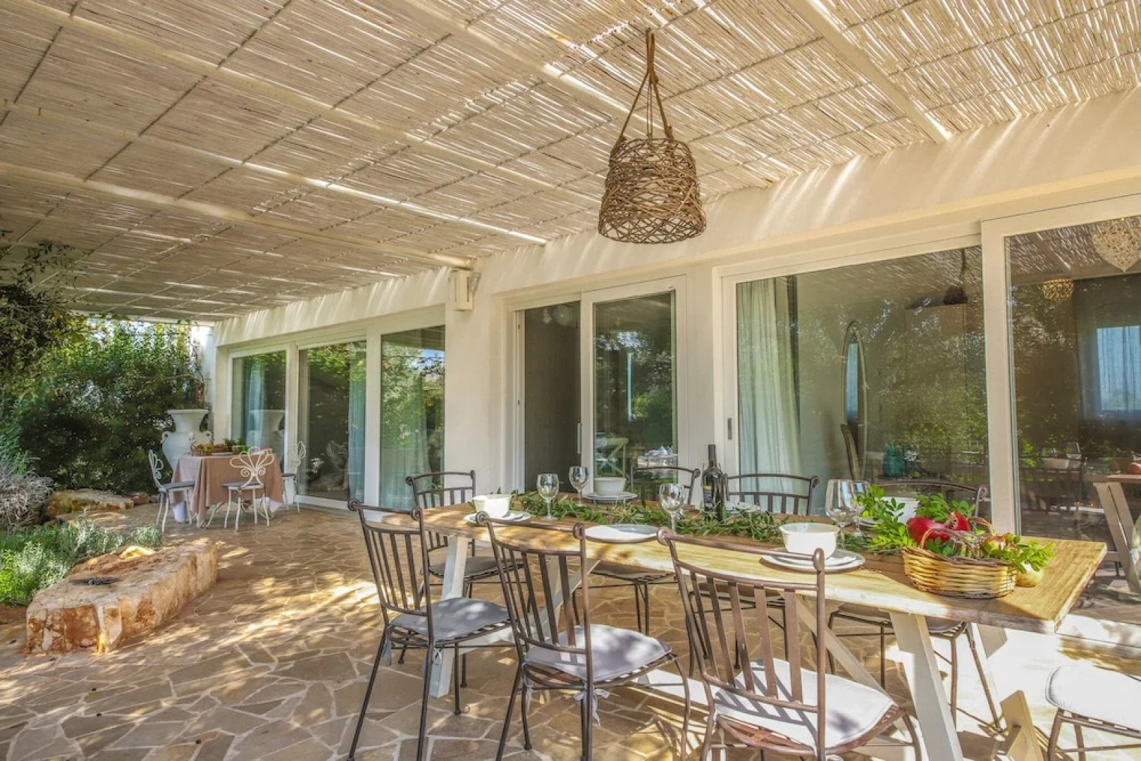 TD Il Vecchio Fienile Outdoor Kitchen with Pool View