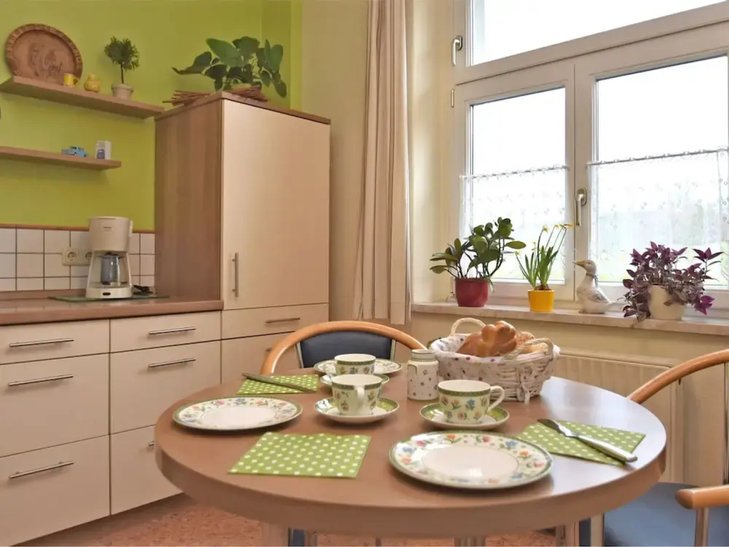 Apartment in Mülsen With Balcony, Heating, Garden Furniture