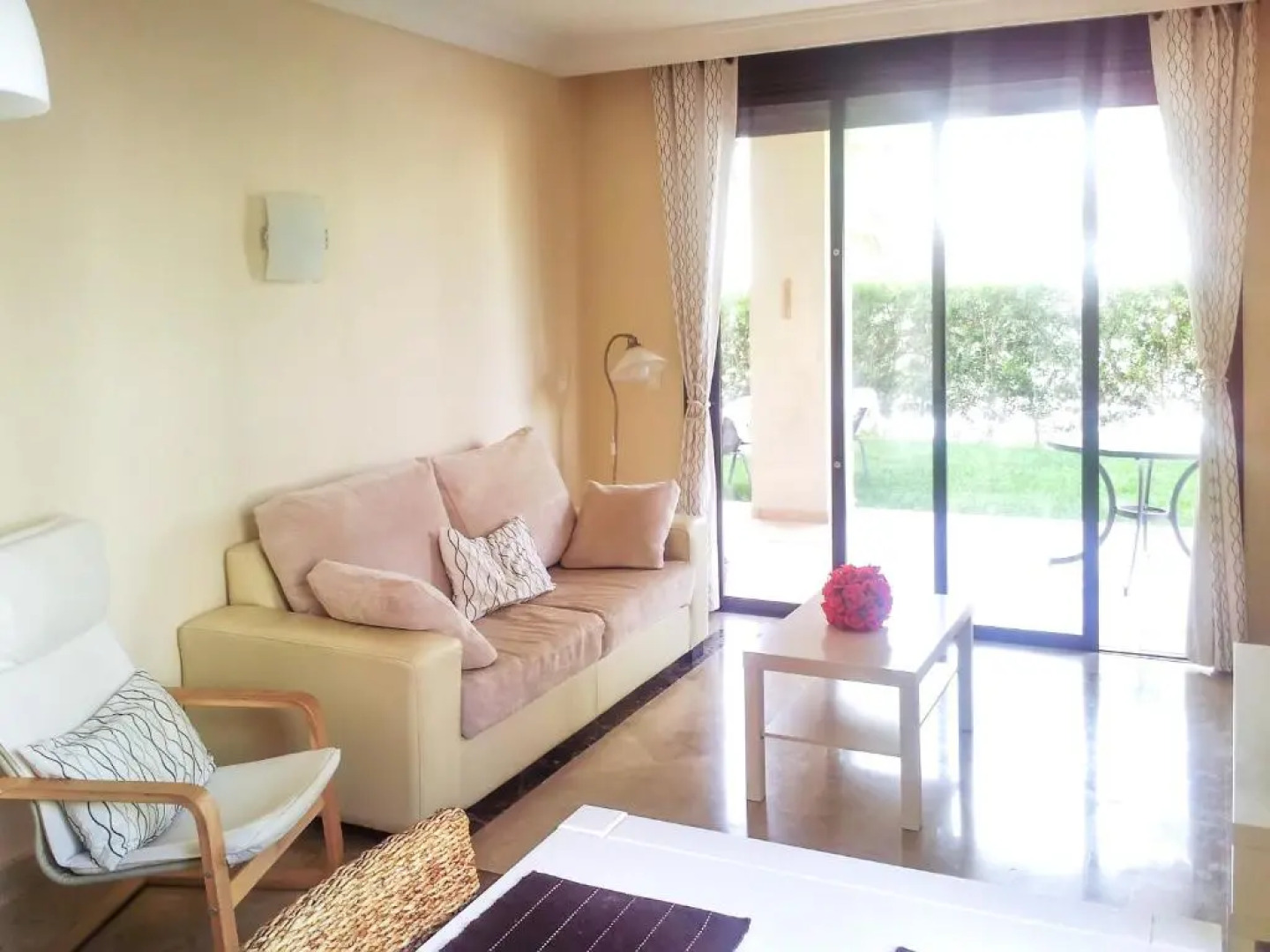 3 bedrooms appartement with shared pool furnished garden and wifi at San Javier 1 km away from the beach