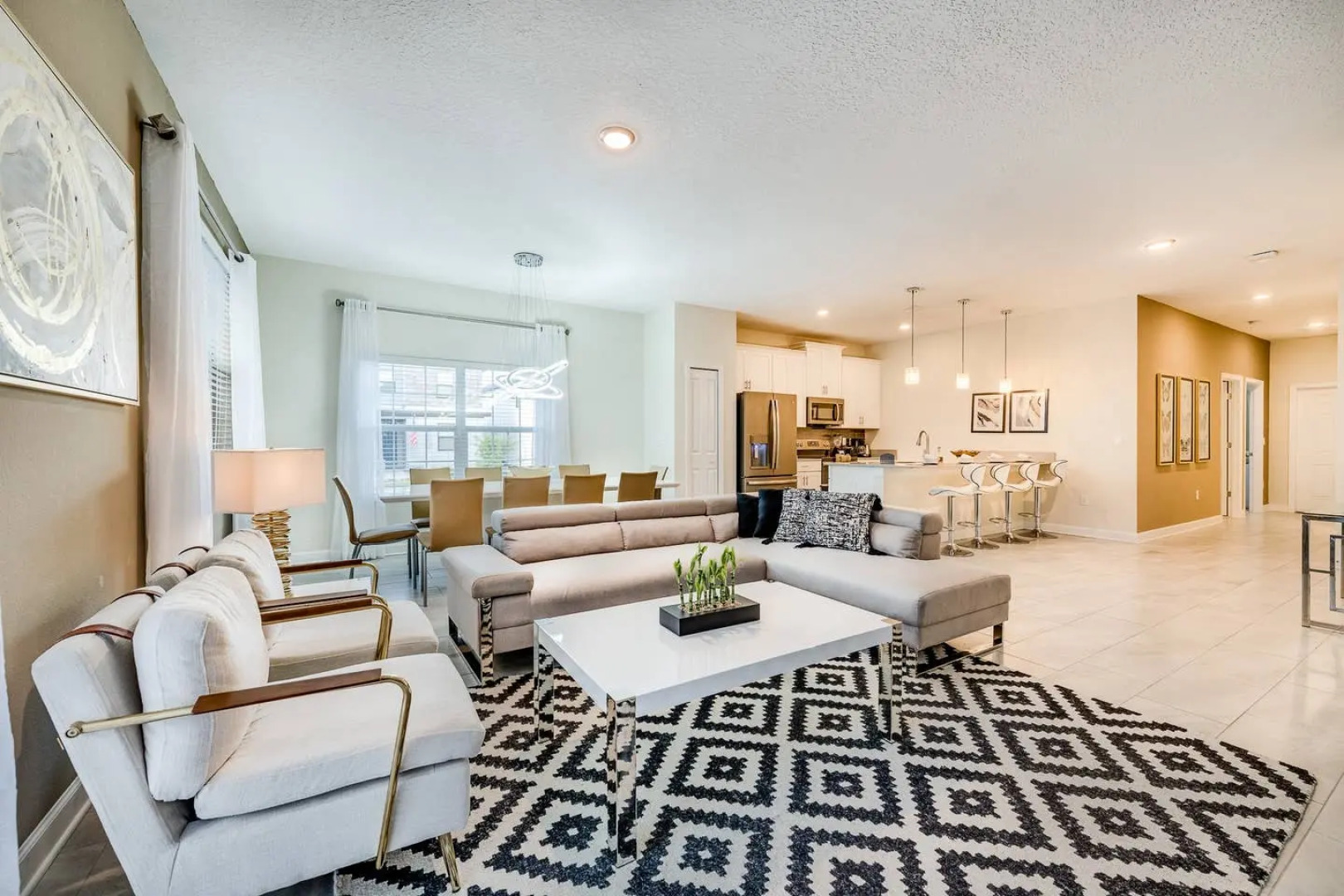 Elegant home with themed bedrooms near Disney