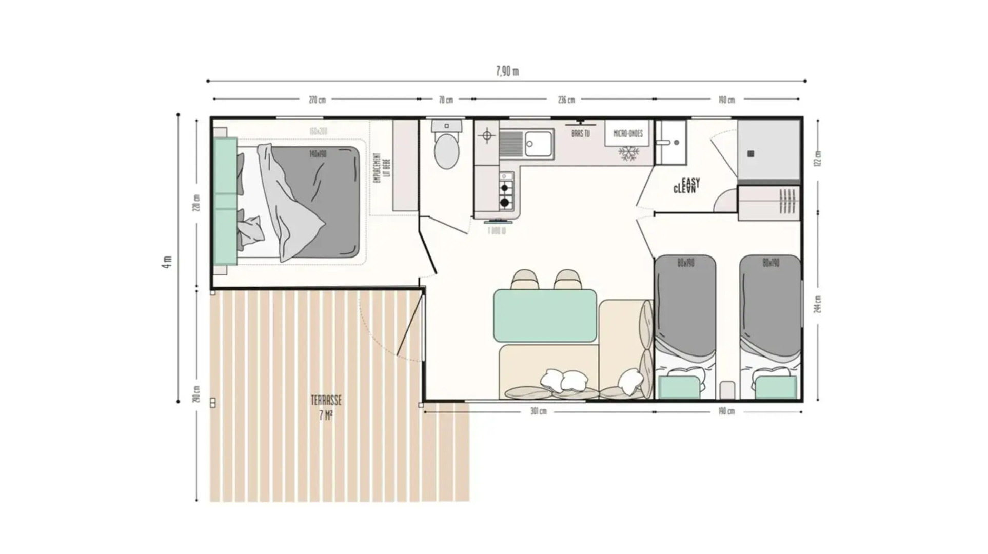 Loggia Camping Belle-Vue 2000