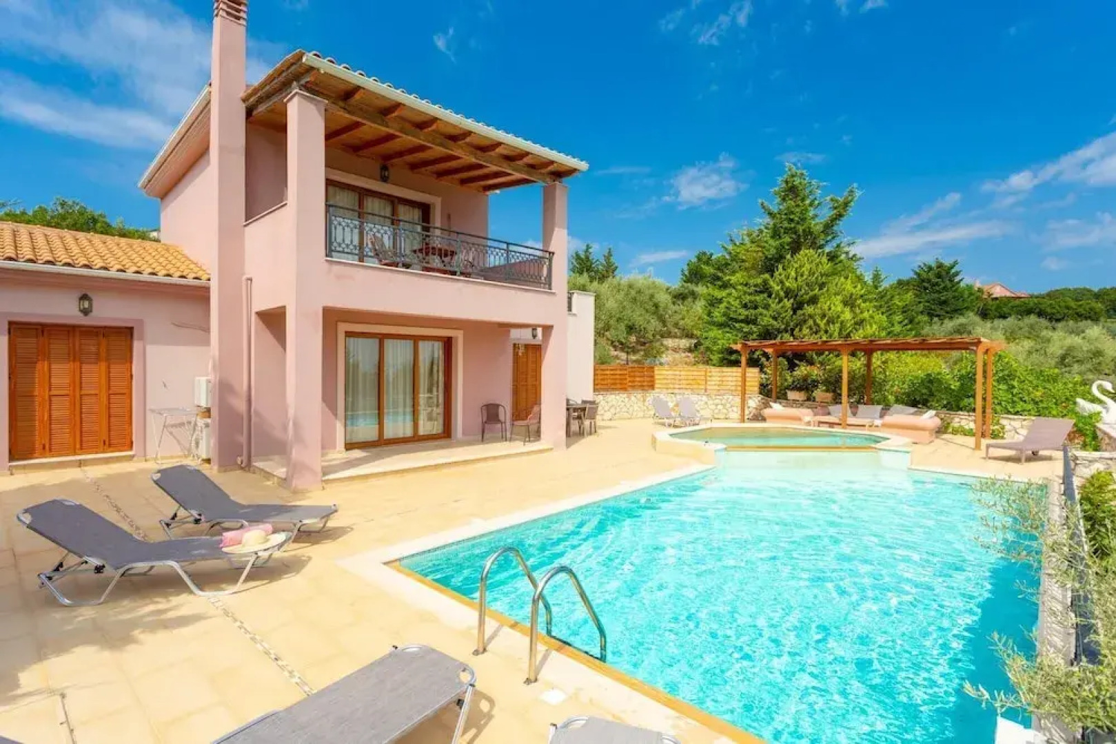 Villa Kyknos Large Private Pool Walk to Beach Sea Views A C Wifi Car Not Required Eco-friendl - 2329