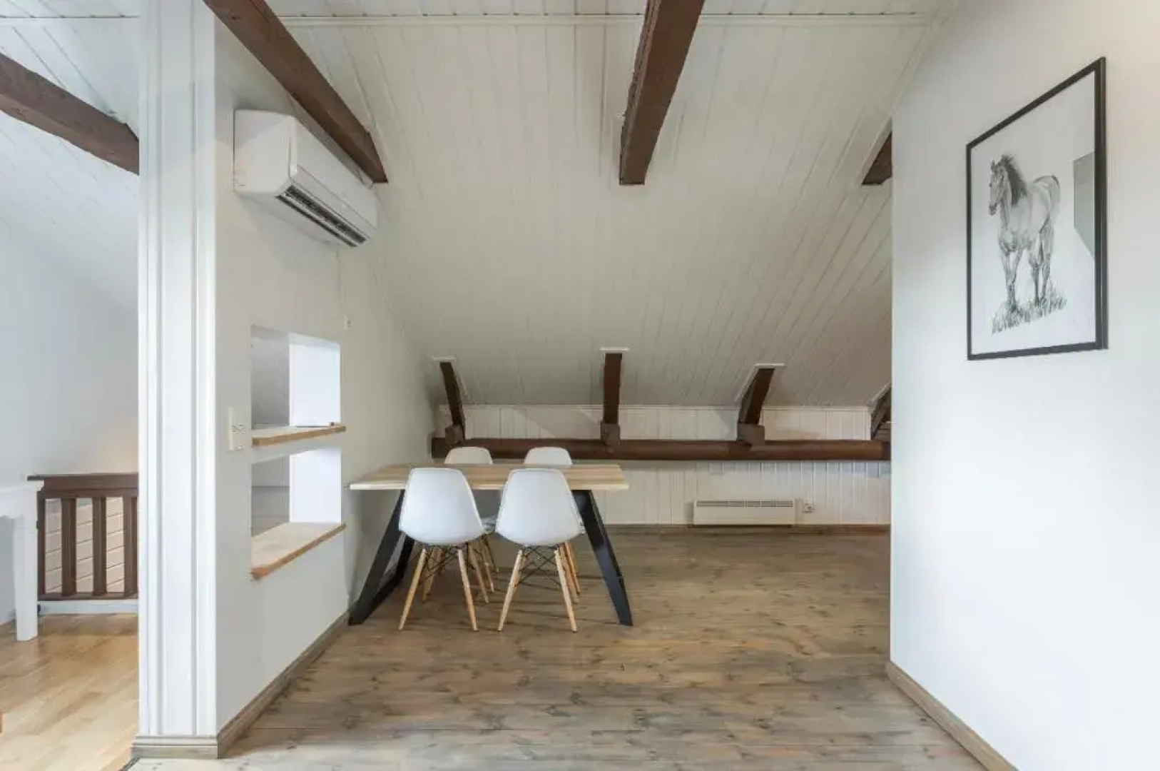 Unique open space loft studio in the attic
