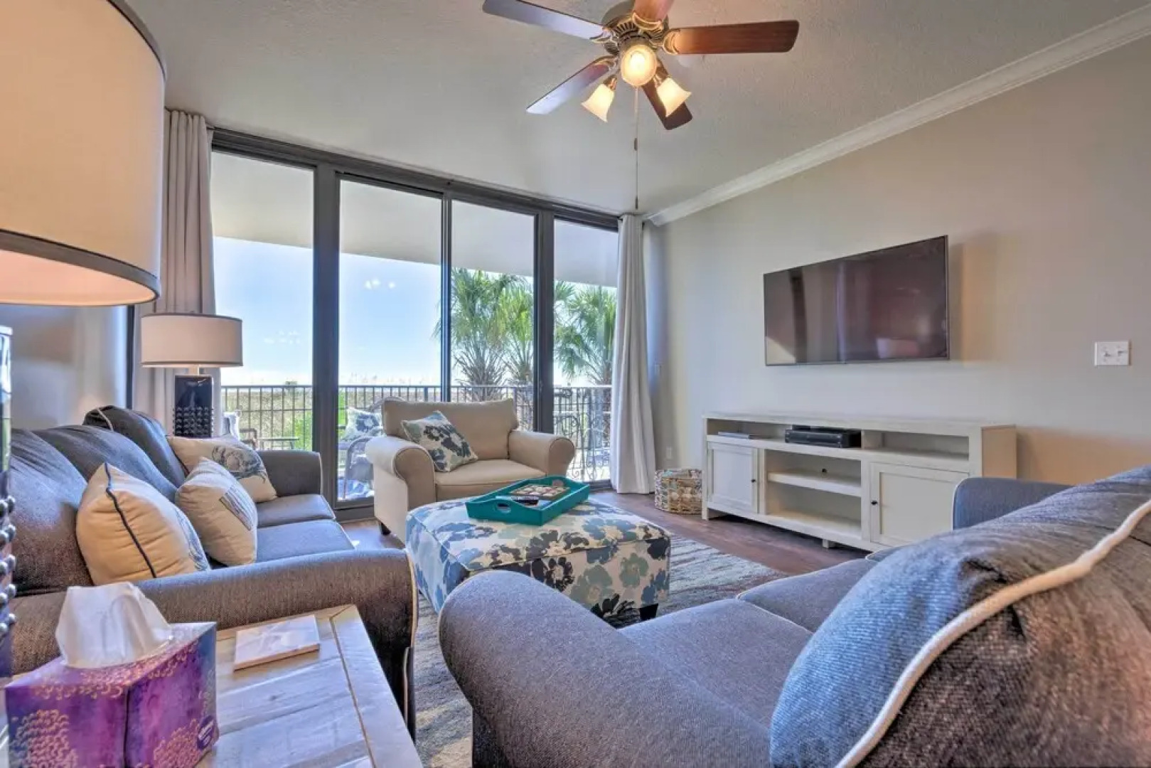 Sunny First-floor Condo w/ Ocean-view Balcony!