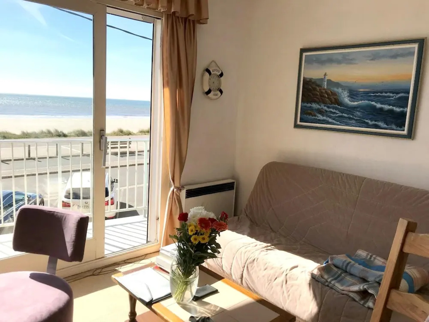 Apartment With 2 Bedrooms in Neufchâtel-hardelot, With Wonderful sea View, Furnished Balcony and Wifi - 1 m From the Beach