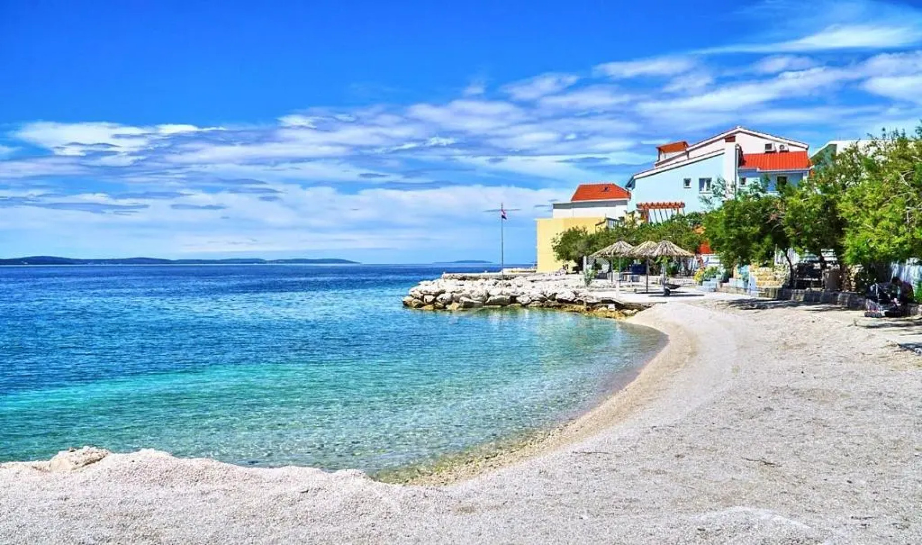 20 meters from the beach