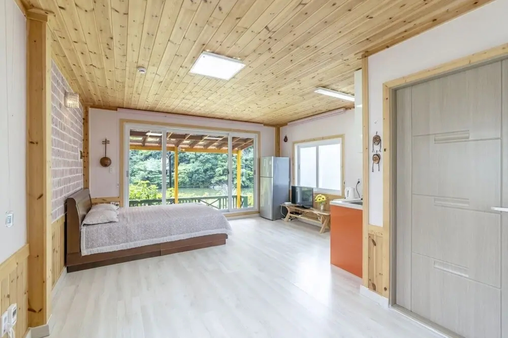 White Pension in Forest