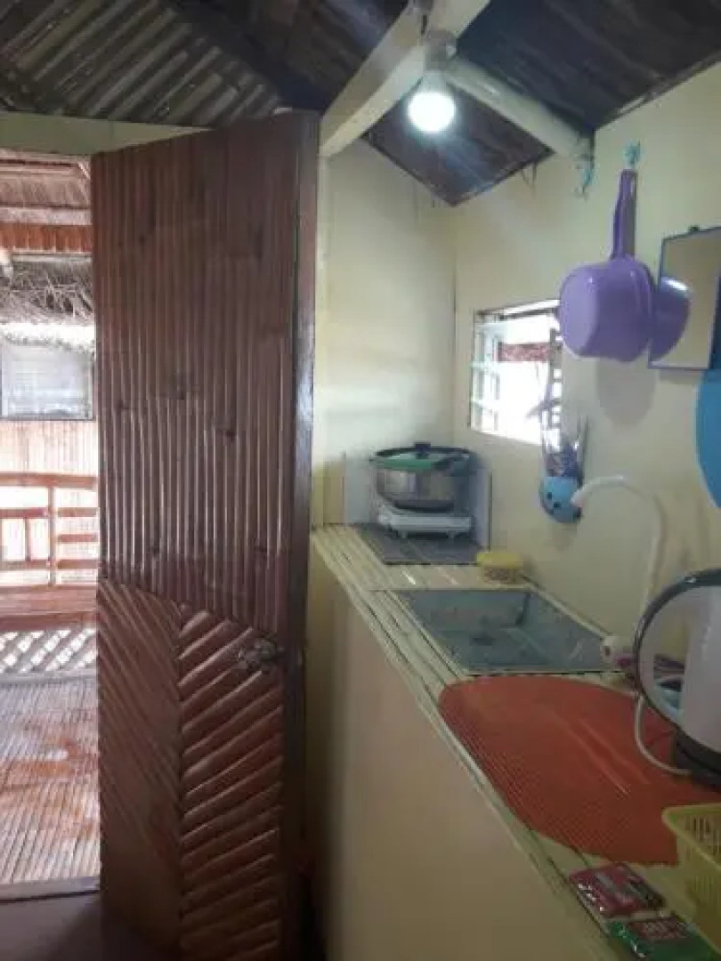 Bamboo village on the beach