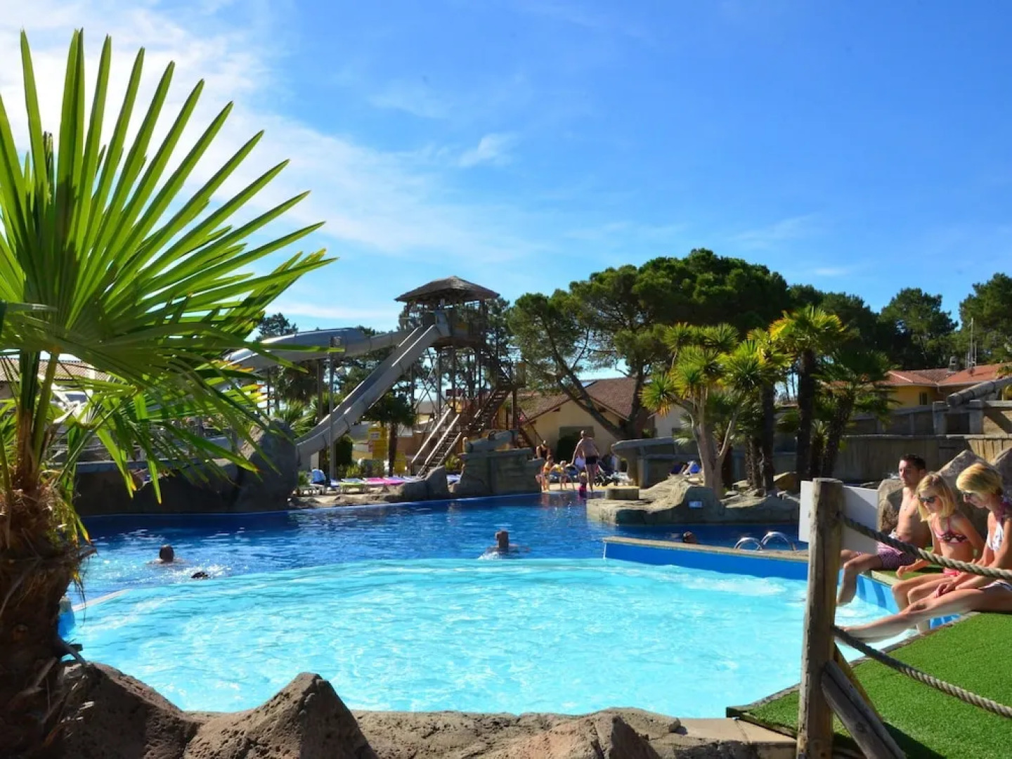 Cozy Mobile Home With Covered Terrace on a Luxury Campsite