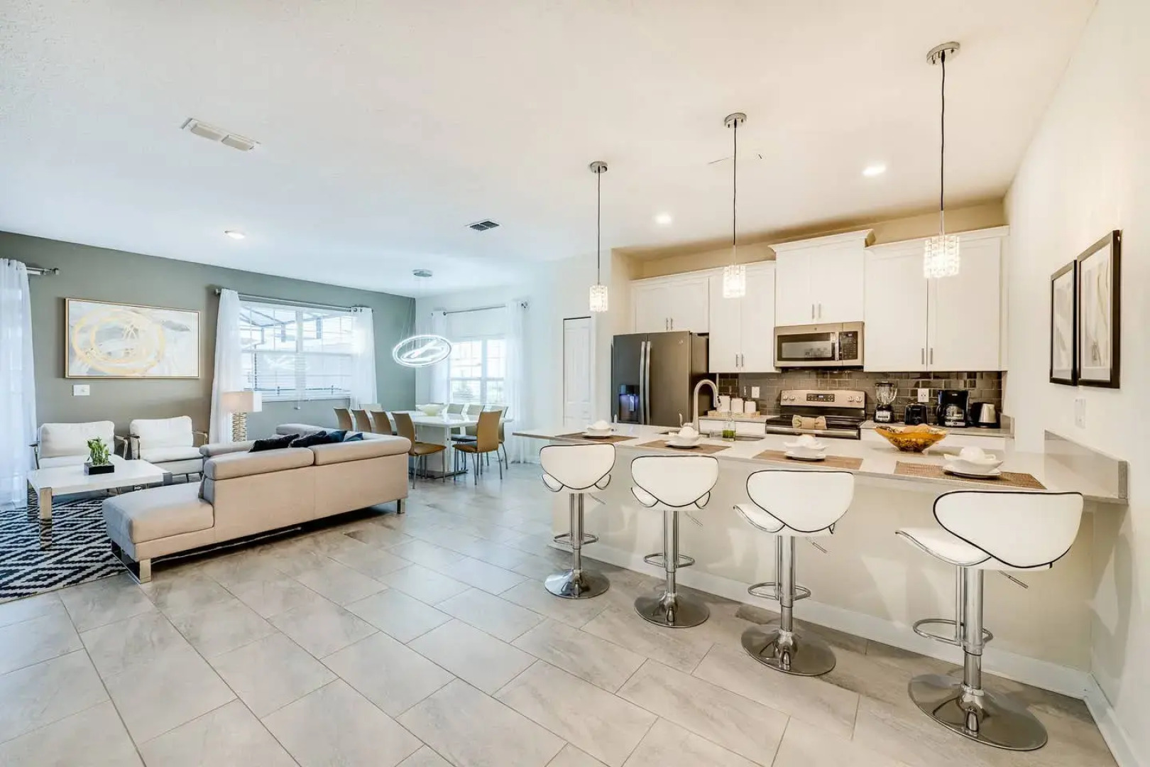 Elegant home with themed bedrooms near Disney