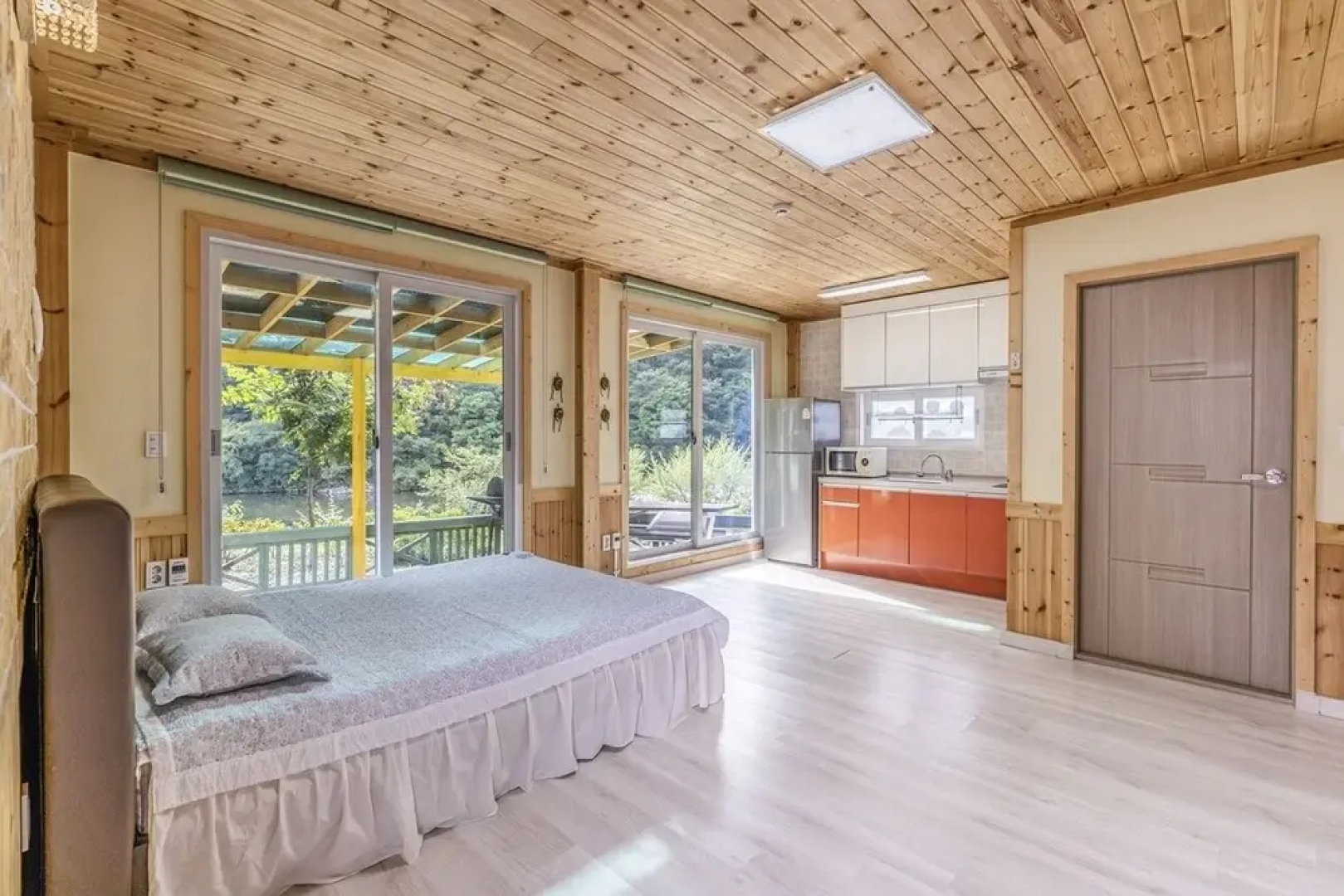White Pension in Forest