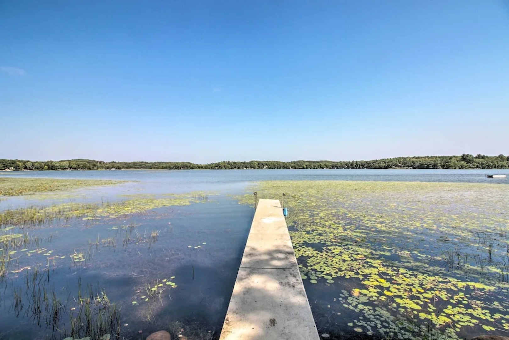 Big Lake Getaway w/ Private Beach + Fire Pit!
