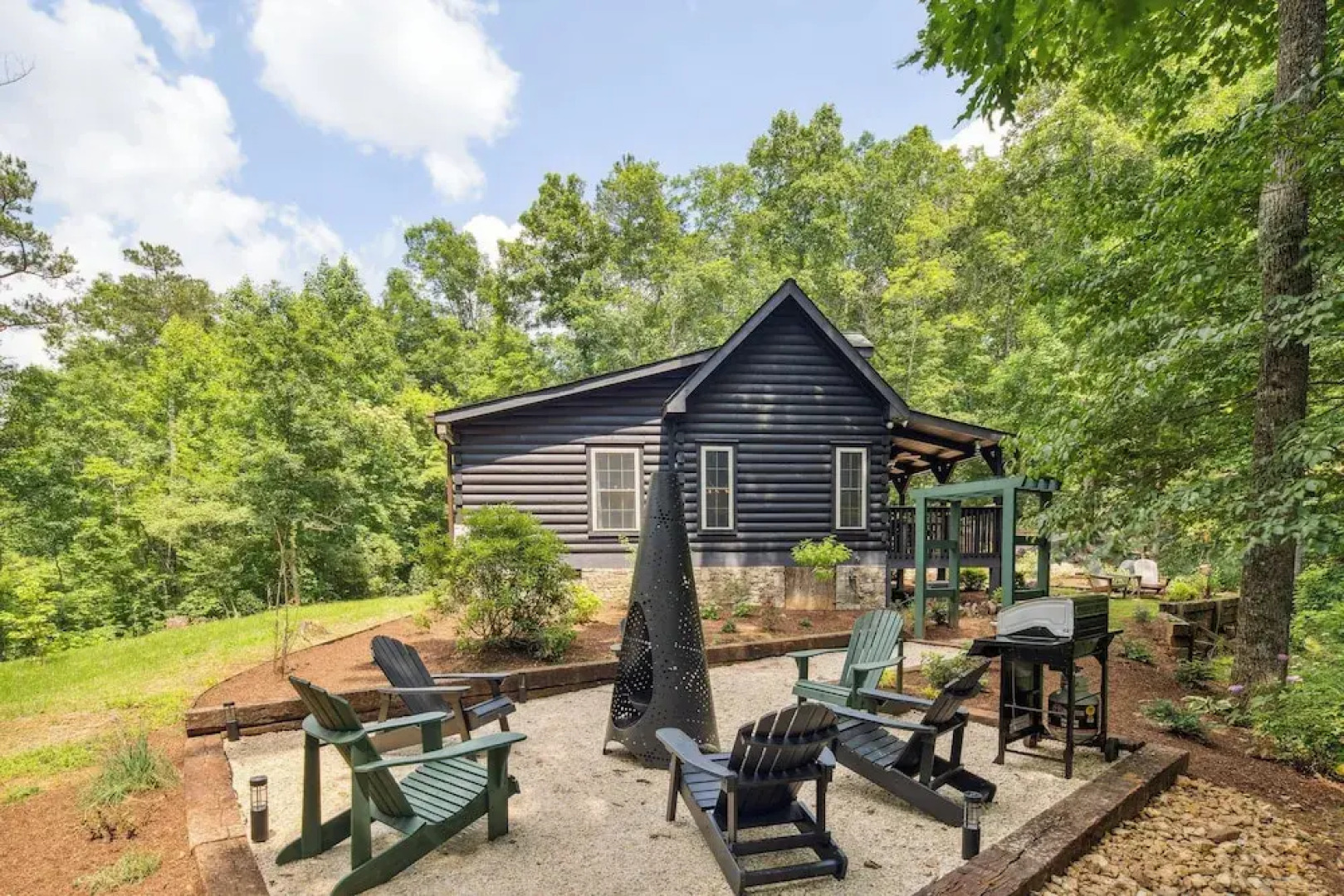 Fire Pit & Bbq: Lake Lure Cabin w/ Outdoor Oasis!