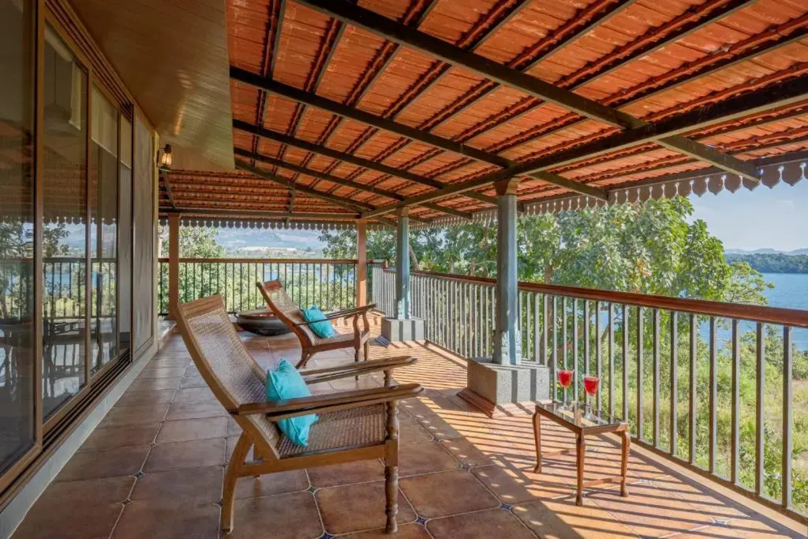 SaffronStays Anantham, Kamshet - pet-friendly lakefront villa with a huge verandah