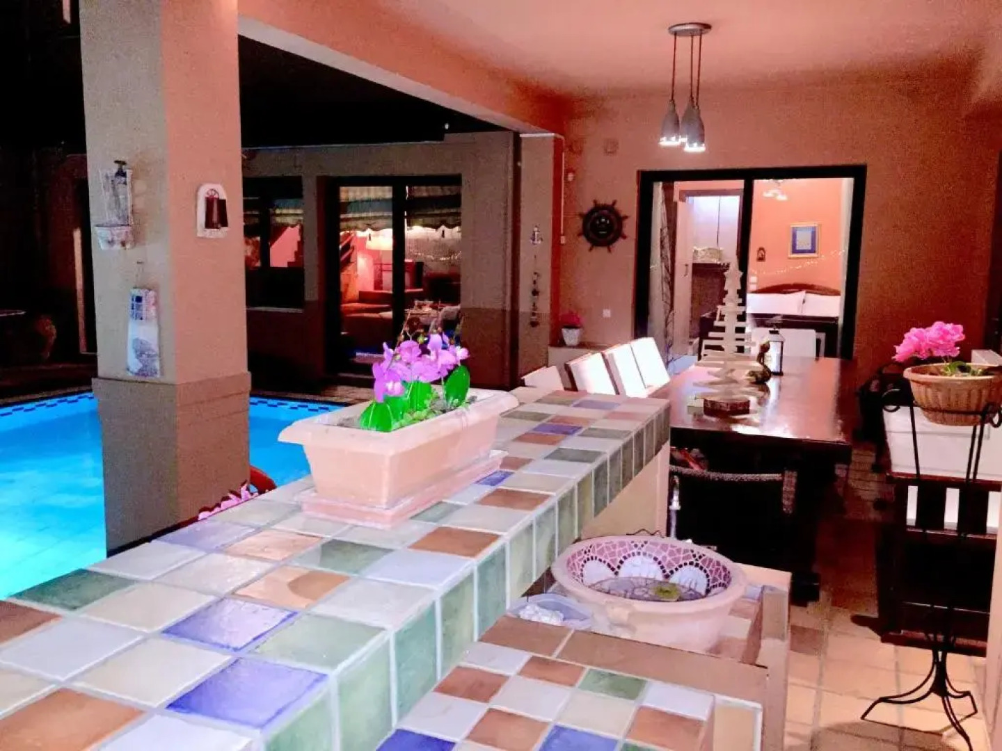 4-seasons pool villa near Meteora