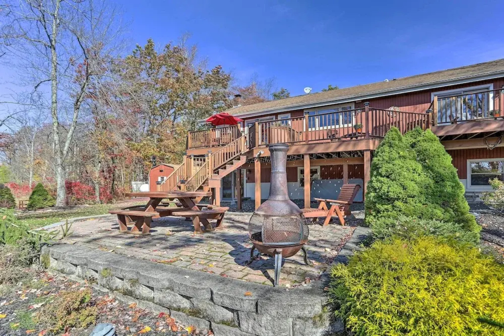 Ski, Swim & Relax: Waterfront Haven on Pines Lake!