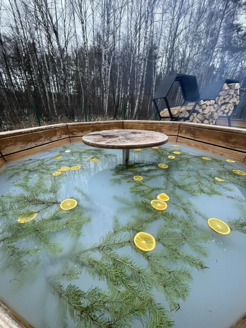 Дом в лесу с баней и чаном