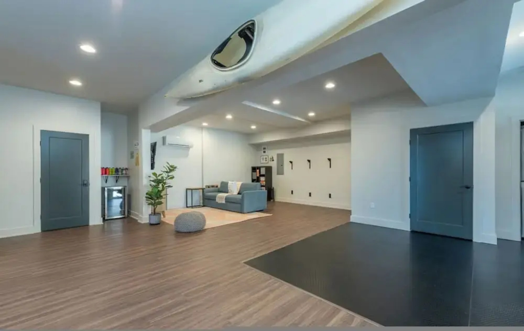 Modern Forest Retreat Sauna Fireplace Views