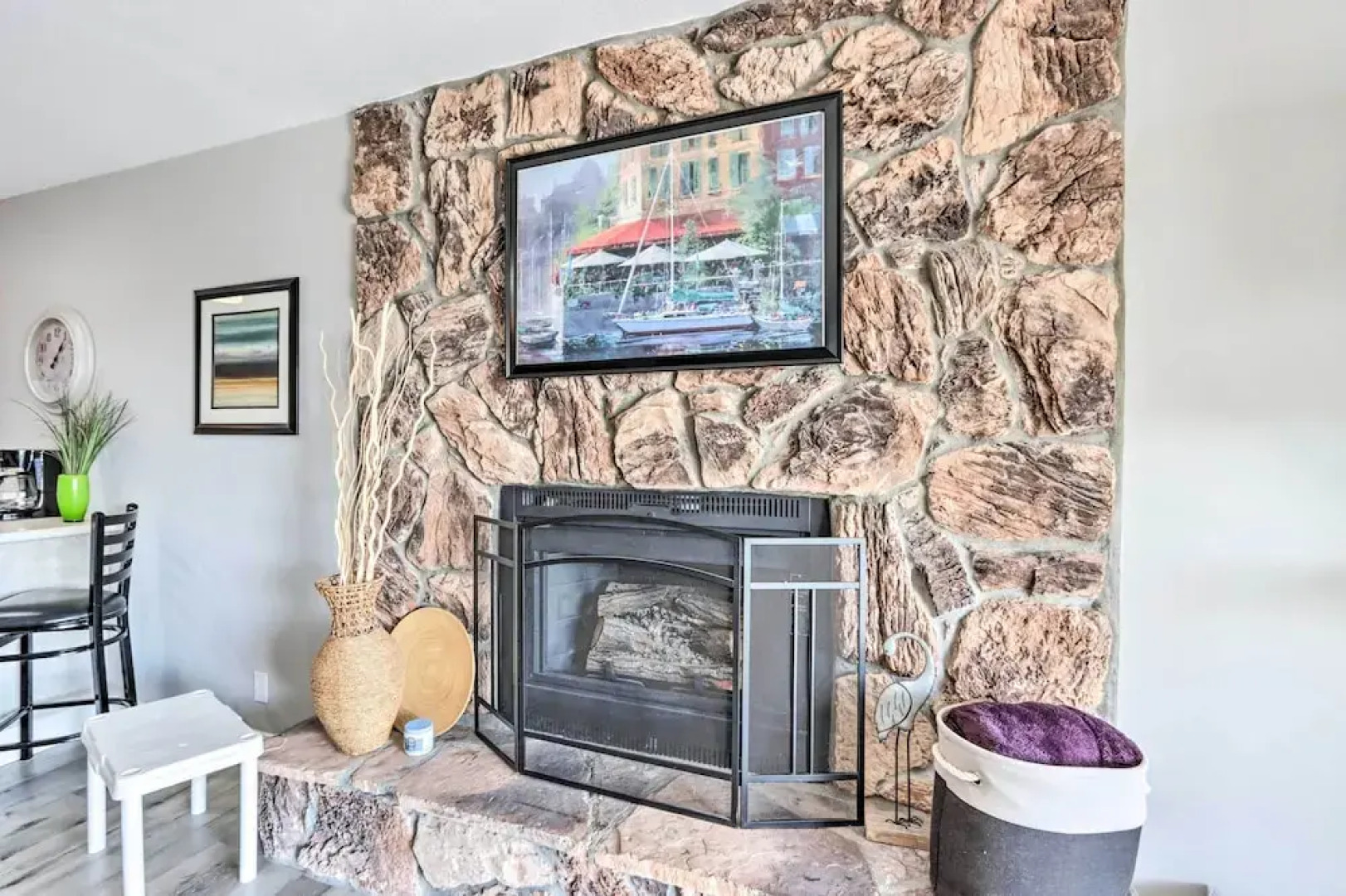 Fireplace & Water Views: Lake Ozark Condo!