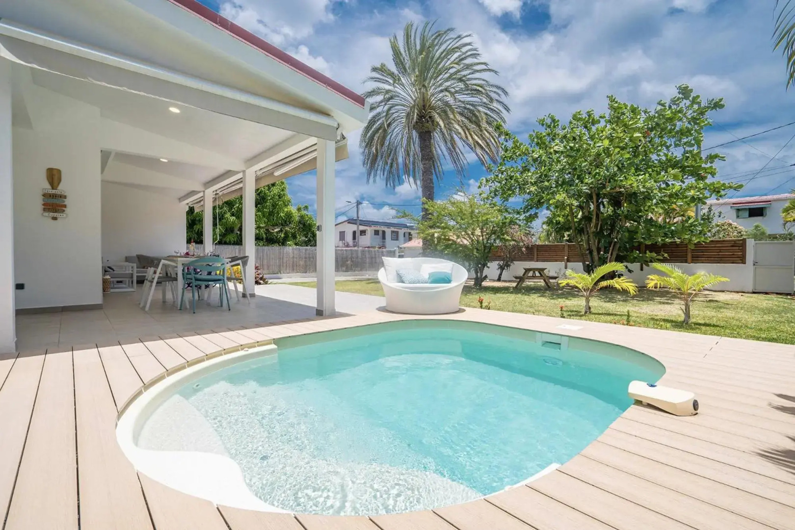 Villa Bel'Amandier : 3ch, bac à punch à 2min à pied de la plage