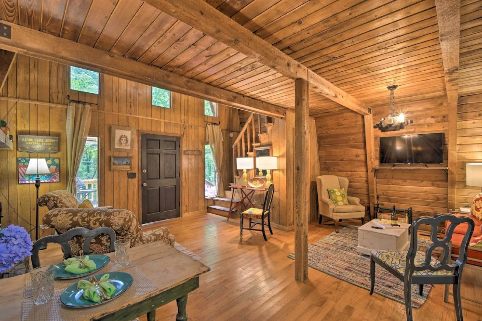 Artist's A-frame Cabin w/ New Interior + Deck