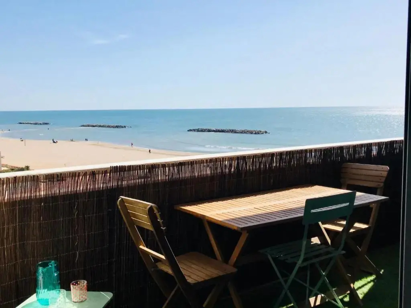 Appartement Valras 1ere ligne vue mer