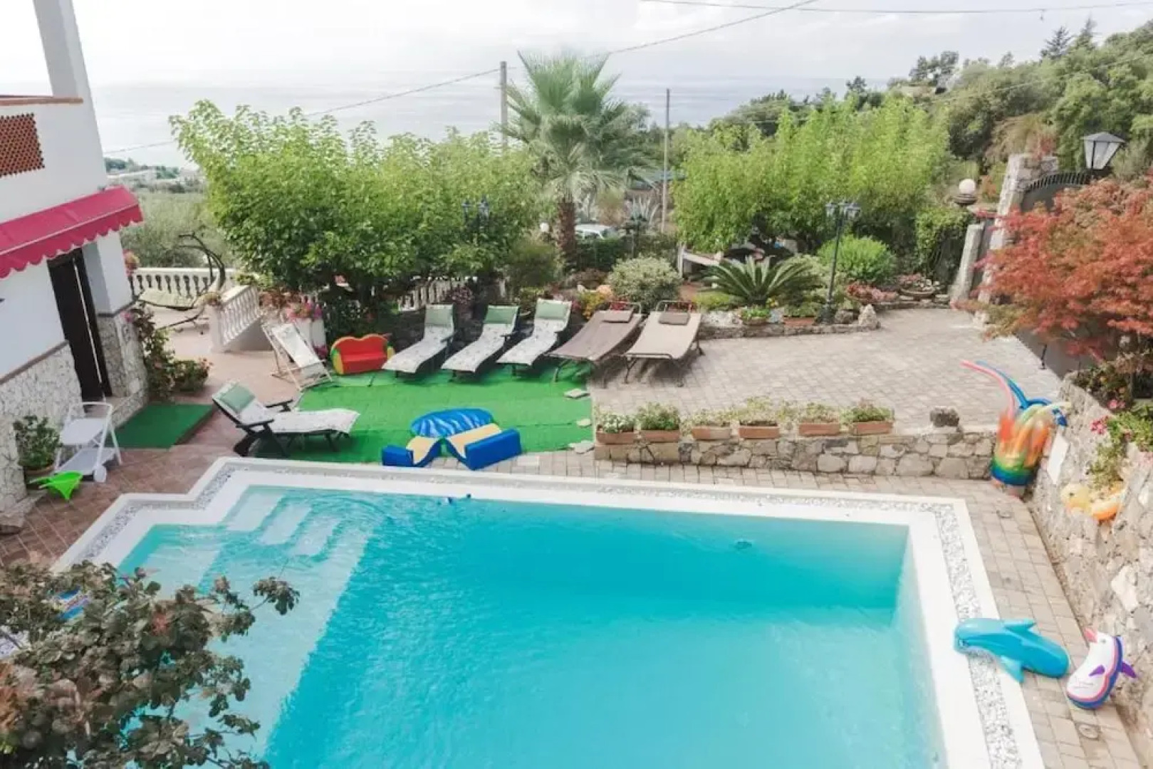 Apartment With 2 Bedrooms in Villammare, With Wonderful sea View, Shared Pool and Enclosed Garden Near the Beach