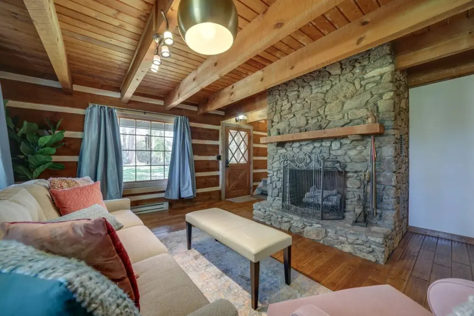 Restored Candler Log Cabin w/ Private Office!