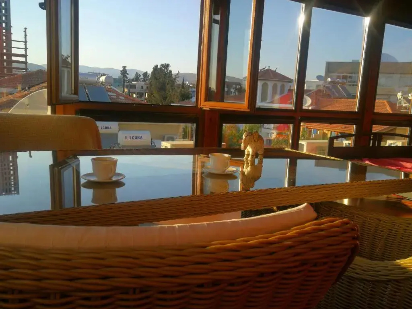 Galatex Beachfront 1st line sea view suites - best location peaceful green place