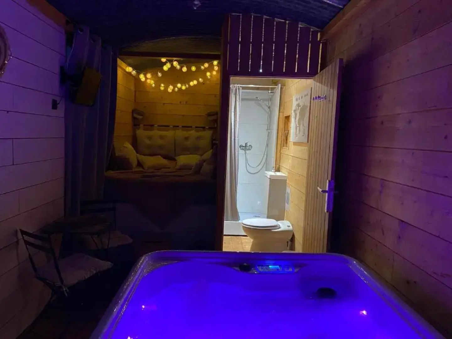 Chambre avec spa privée