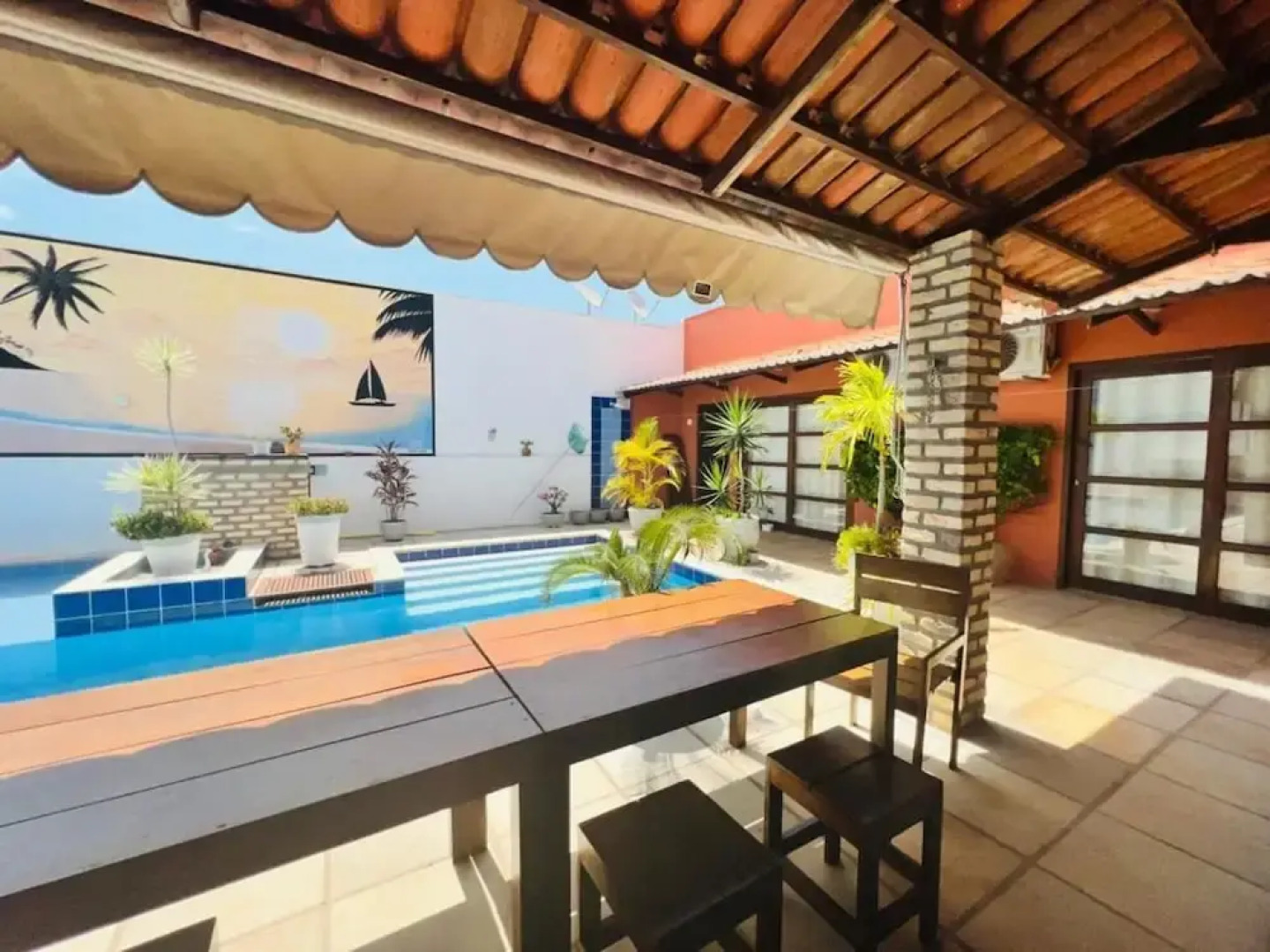 Paradis aca Casa Tropical com Piscina e 3 Su tes