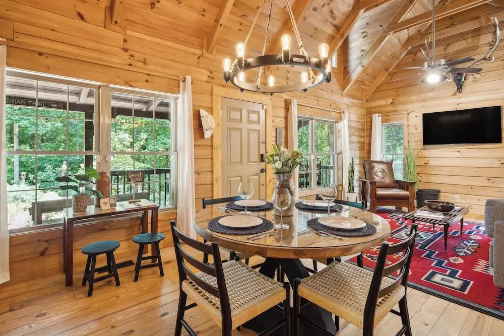 Fire Pit & Bbq: Lake Lure Cabin w/ Outdoor Oasis!