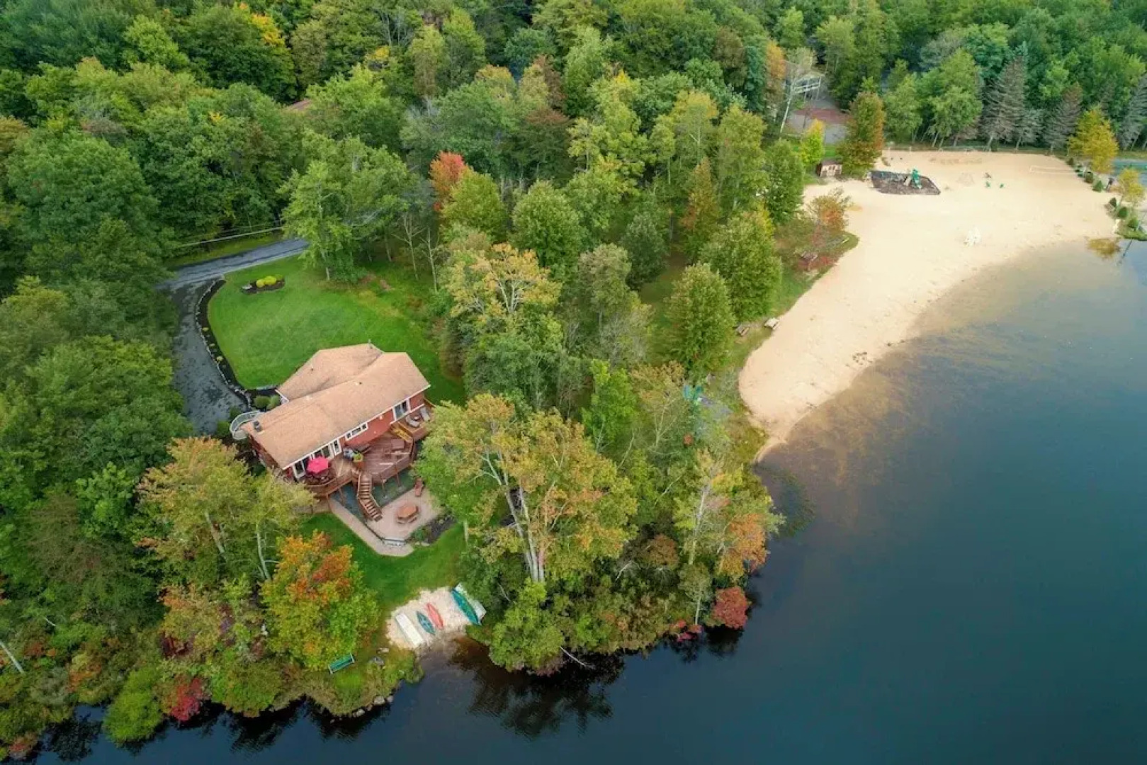 Ski, Swim & Relax: Waterfront Haven on Pines Lake!