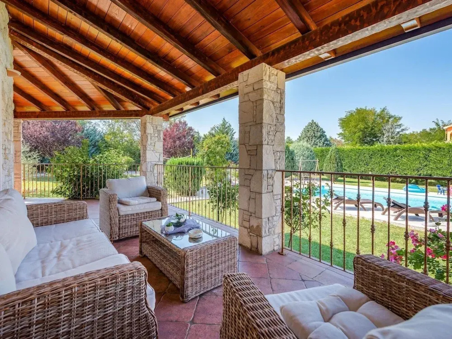 Rustically Furnished Villa With Swimming Pool and Spacious Yard Near Labin