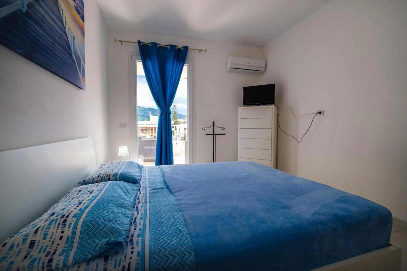 Apartment window on the sea