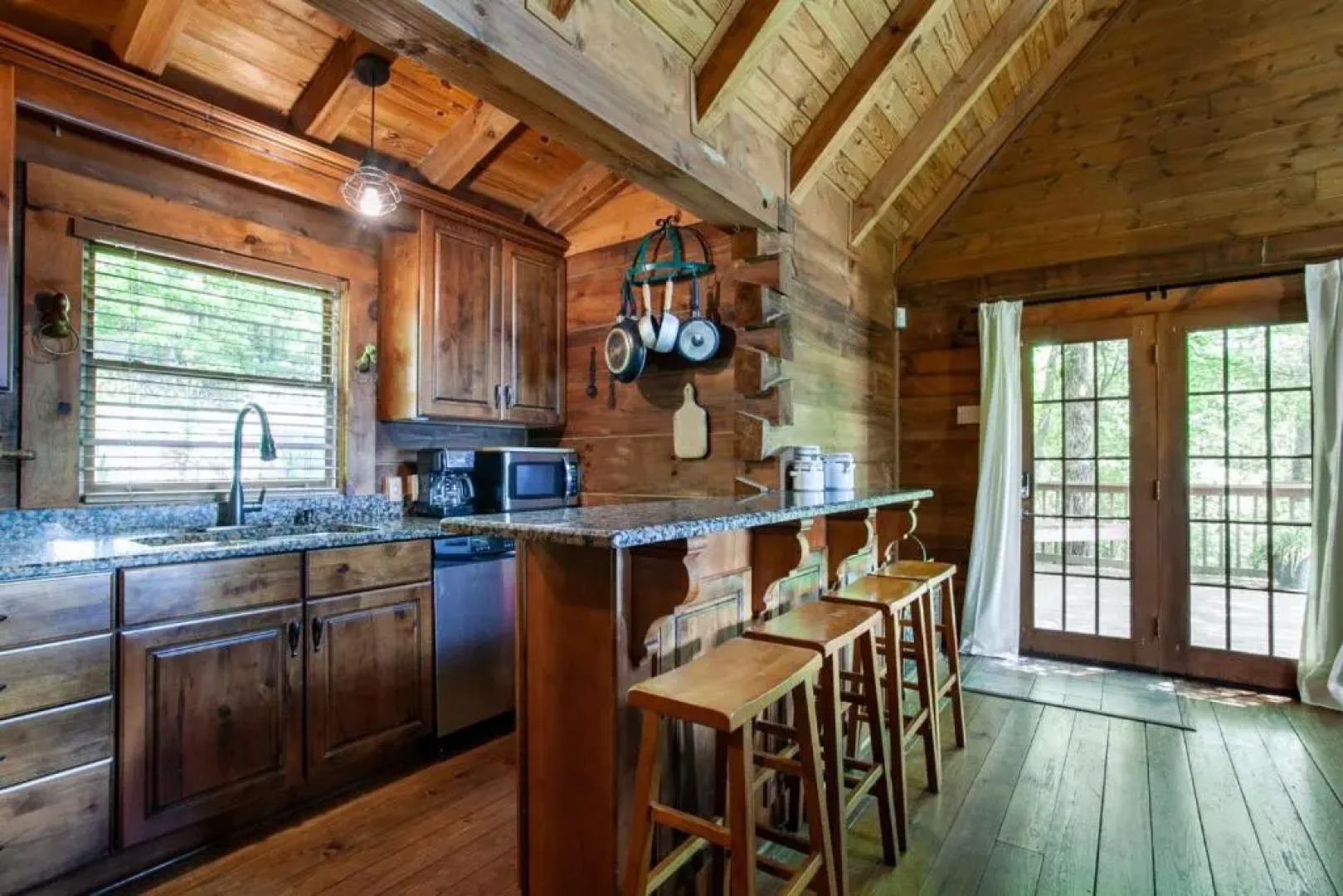 The Vision Mtn View Hot Tub Wood Fireplace