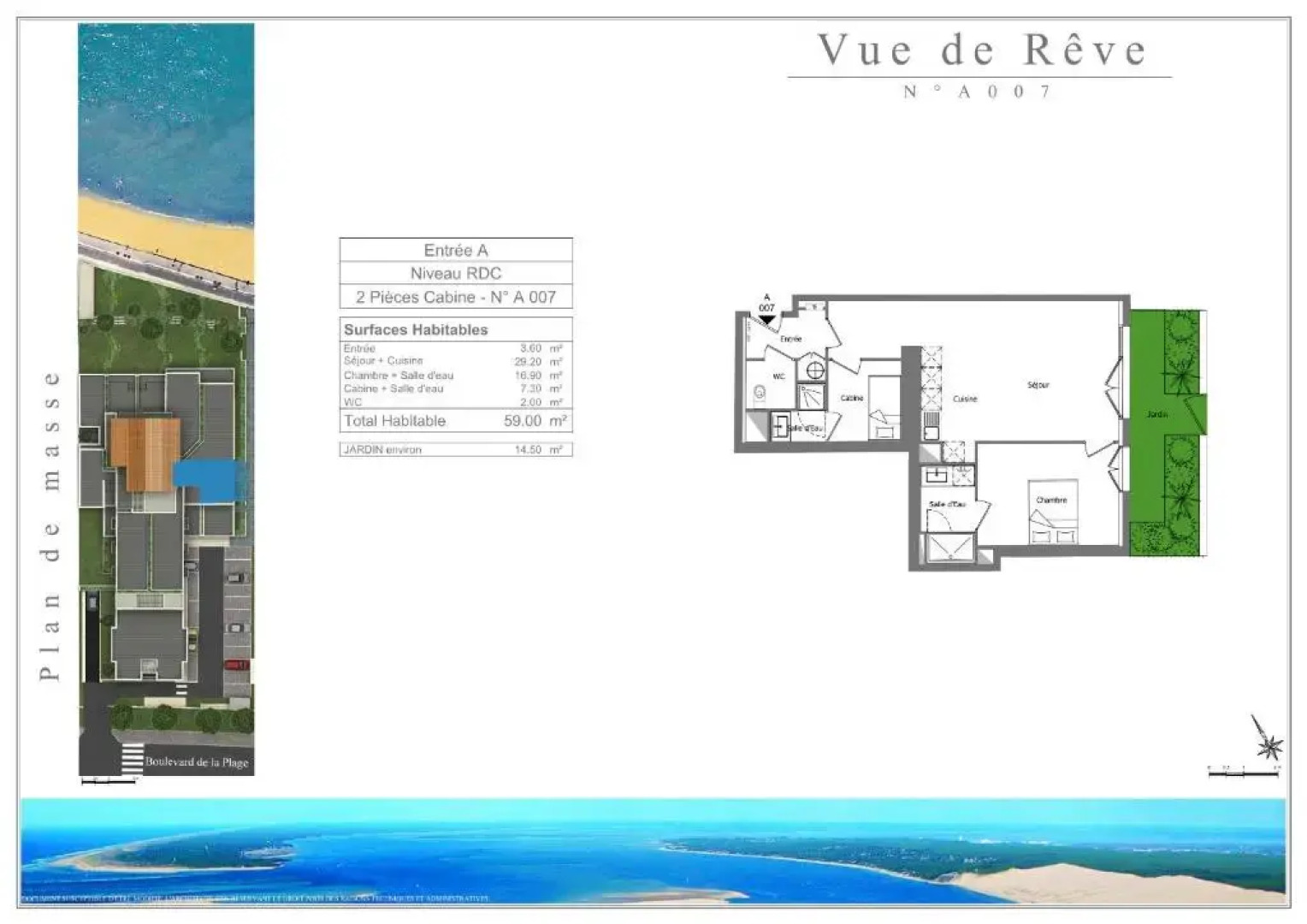 Residence Vue de Reve - 1 Ere Ligne de Plage