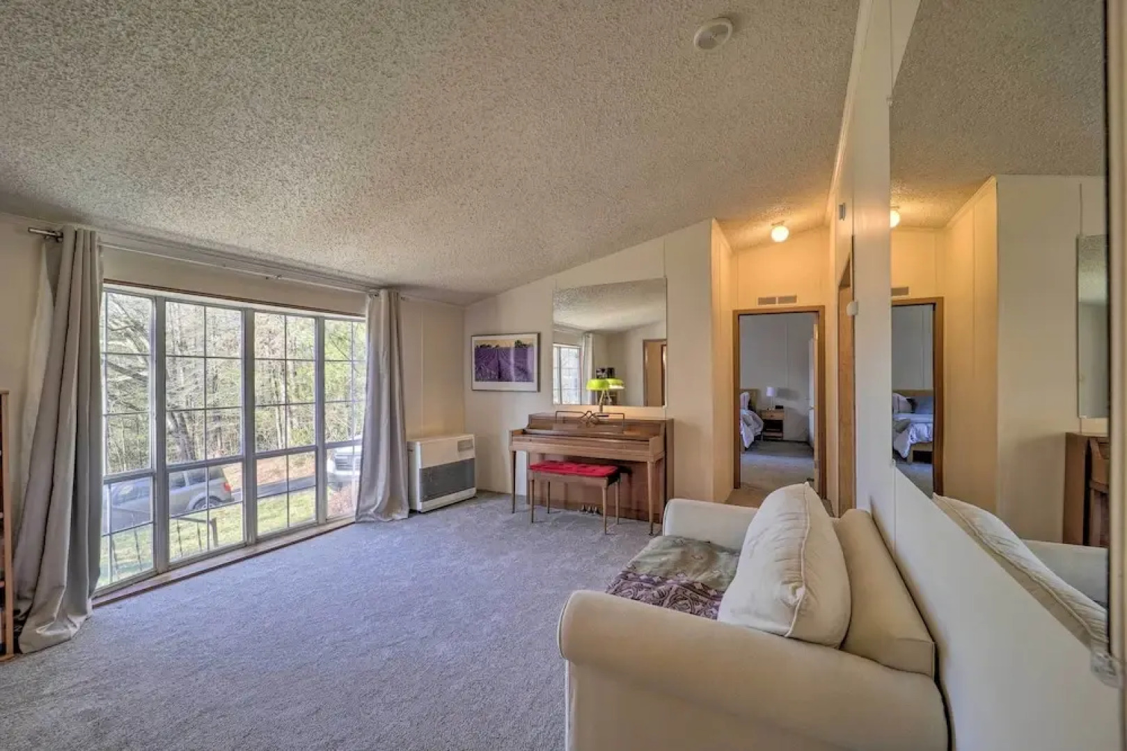 Deck + 2 Fire Pits: Riverfront Spruce Pine Rental!