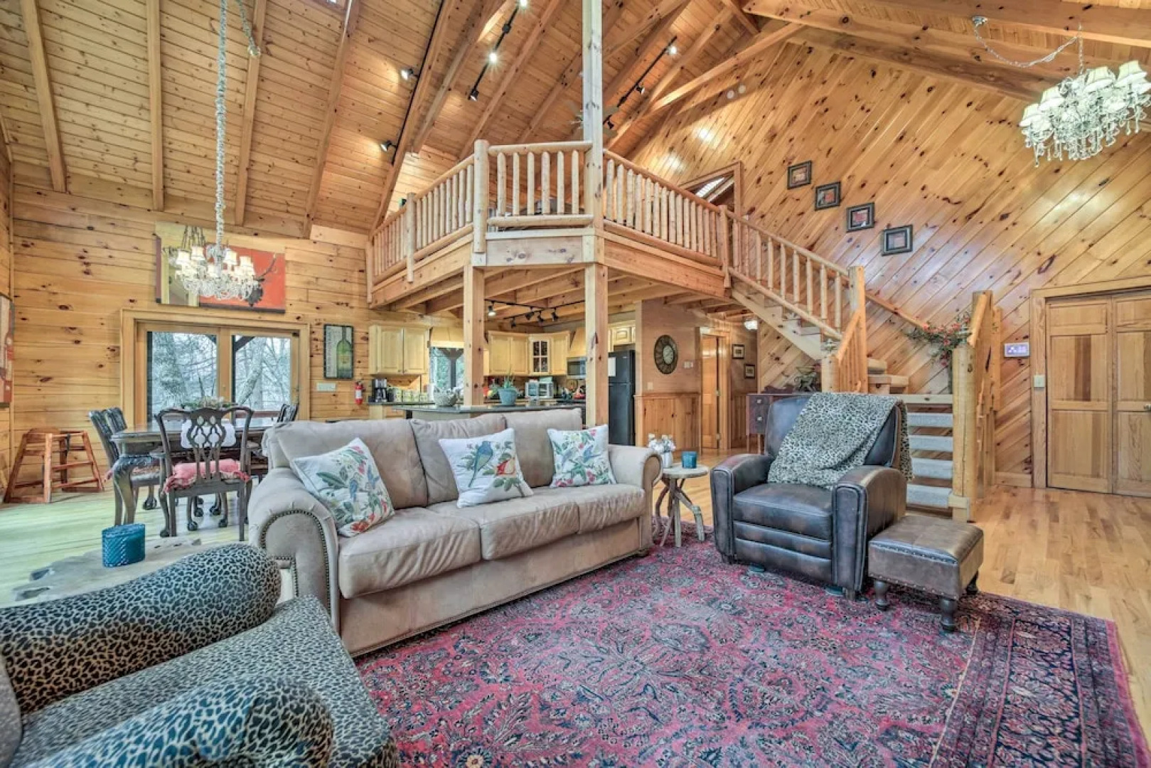 Walk to Golfing: Grand Maggie Valley Cabin!