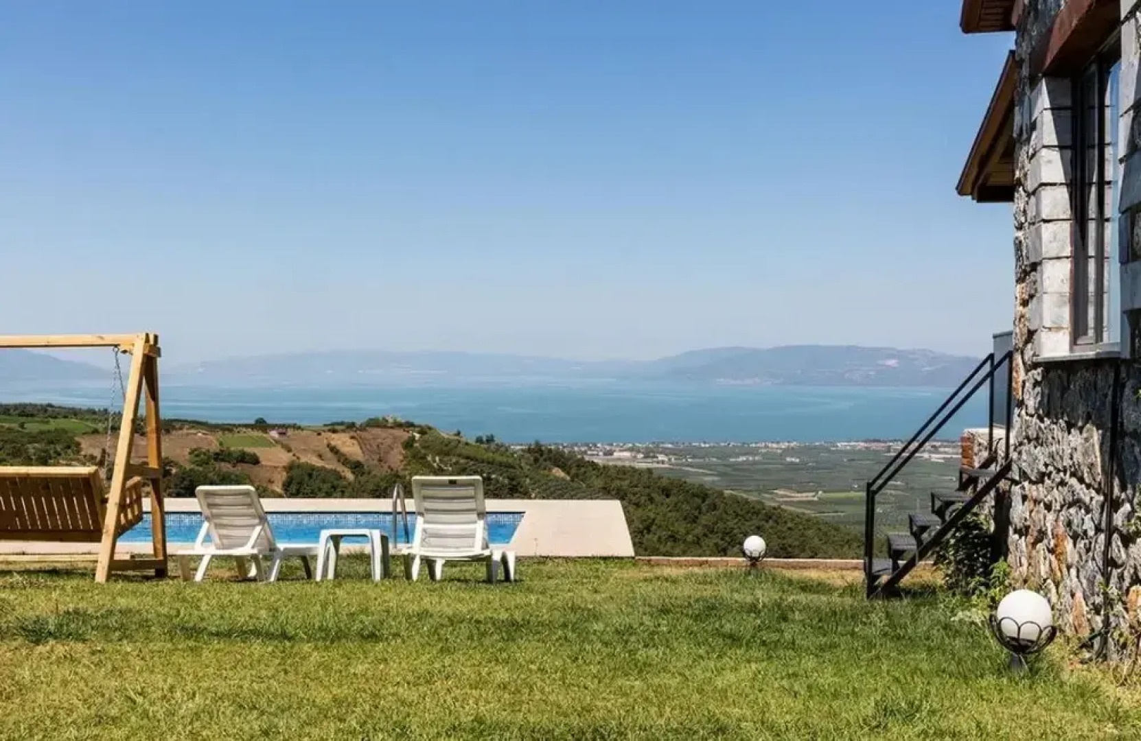 Amazing Stone House With Fireplace and Private Pool Surrounded With Nature in Iznik Bursa