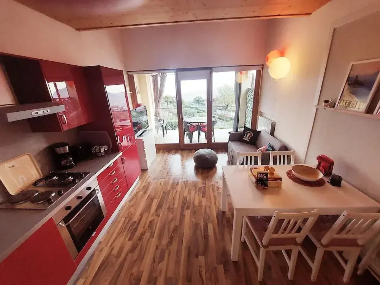 Red Villa With Shared Pool and Private Garden is the new Black on Lake Garda