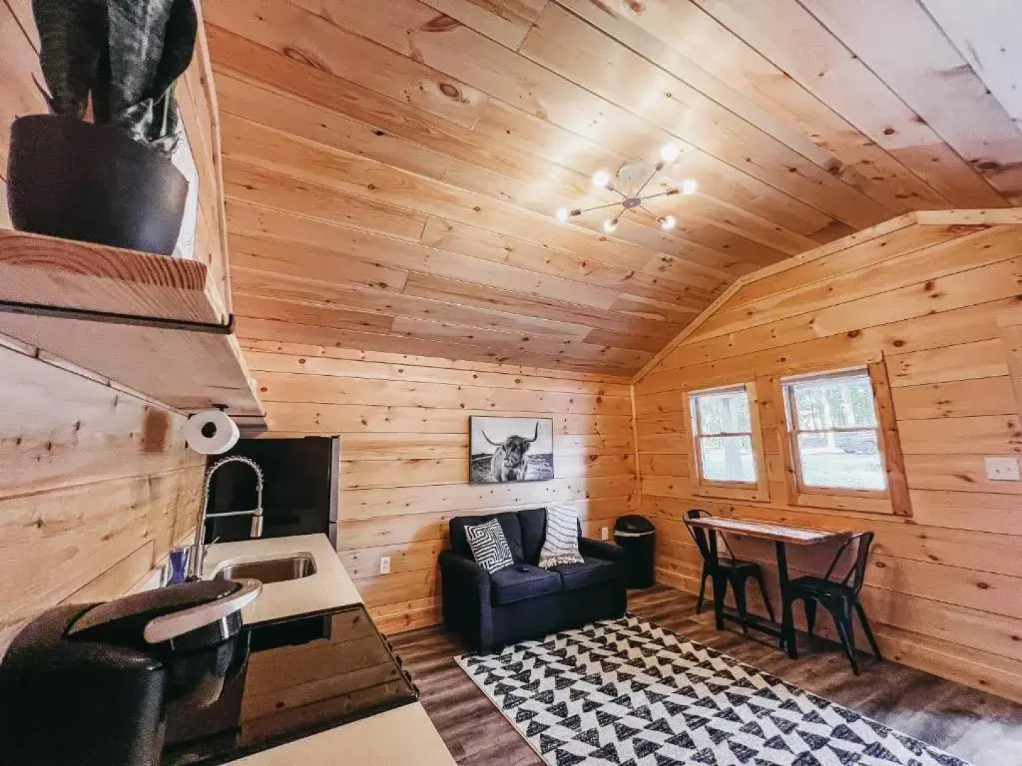 Brand New One Bedroom Cabin With Kitchen Minutes From Lake Hartwell Cabin #3