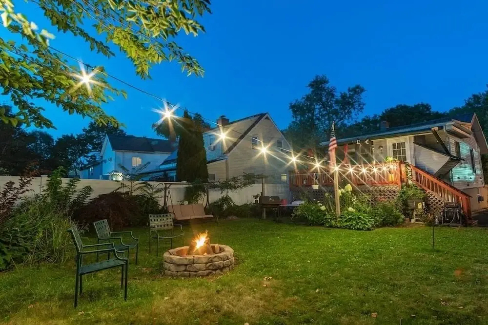 Whimsical Staycation Fire Pit Full House 2 Bedroom Home by RedAwning