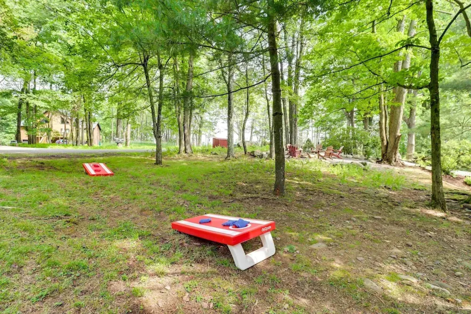 Outdoor Theater, Deck & Fire Pit: Poconos Retreat