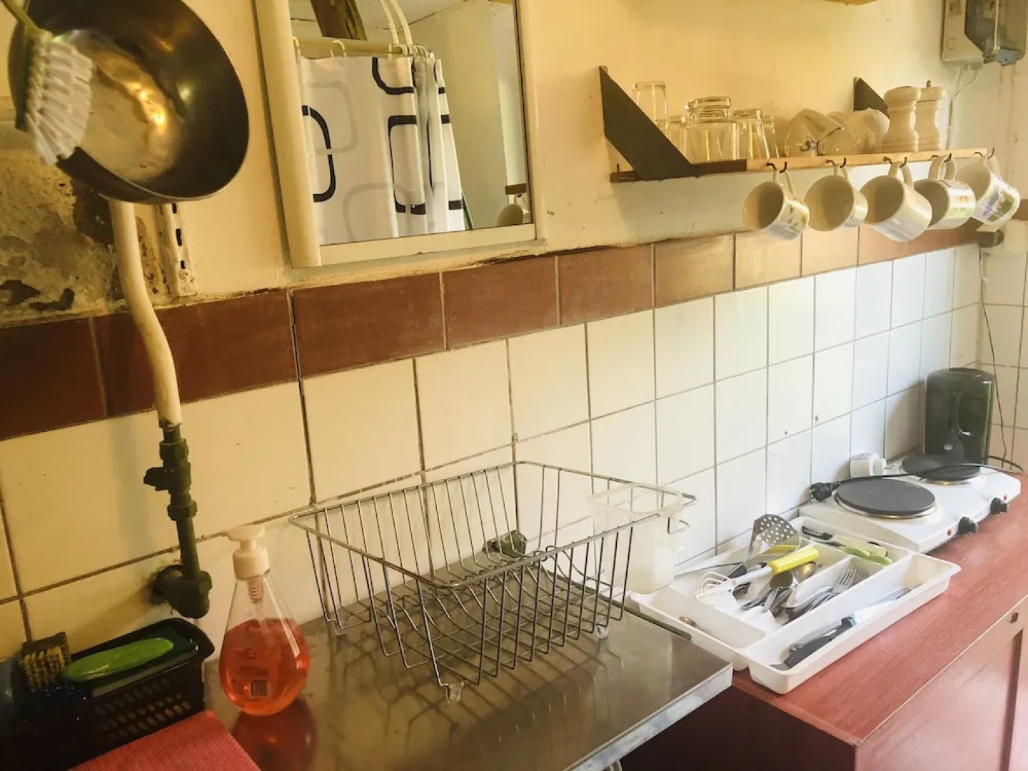 Tiny hut in the Forest Overlooking the River