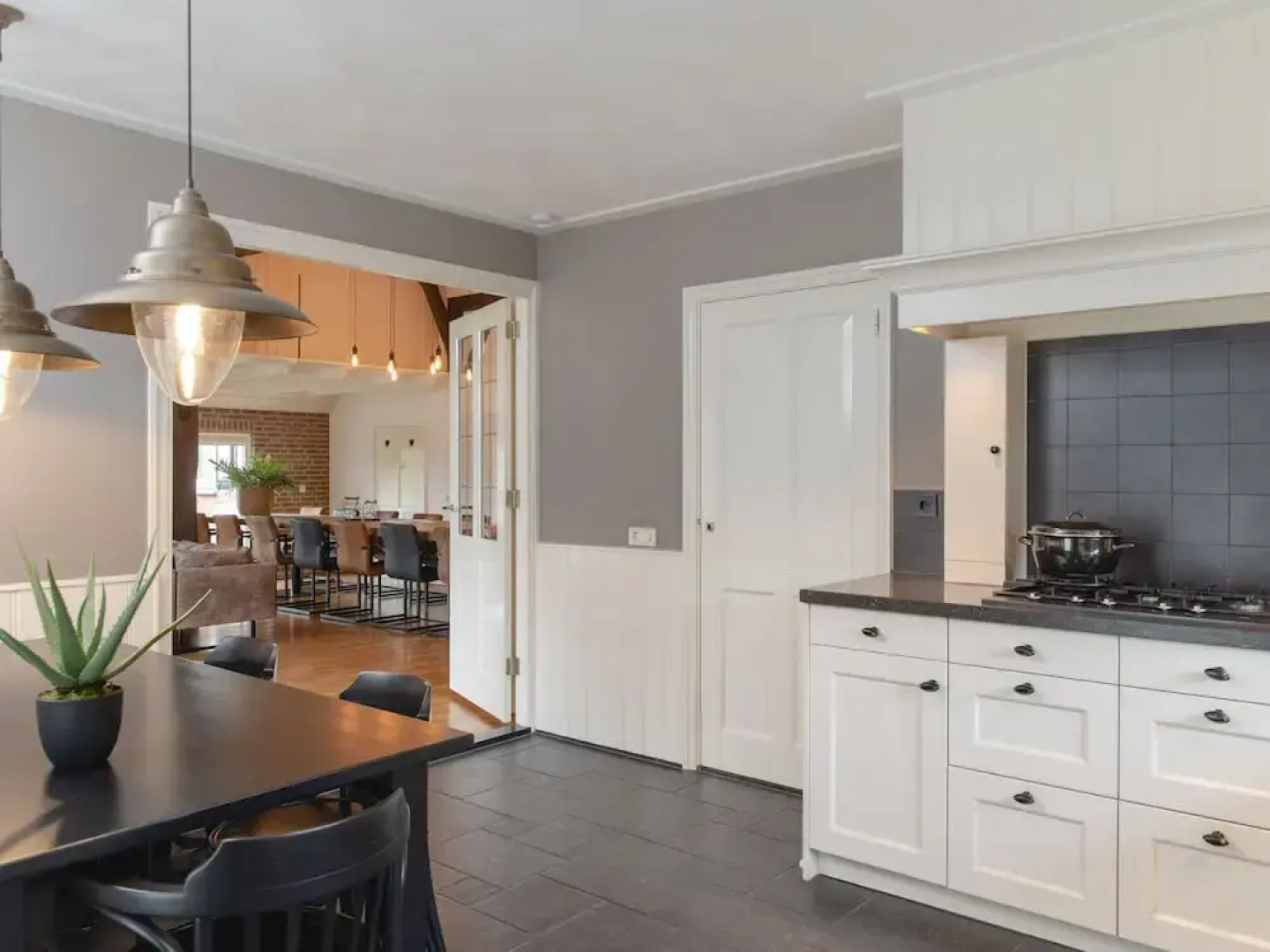 Cozy Farmhouse with Decorative Fireplace near Nature