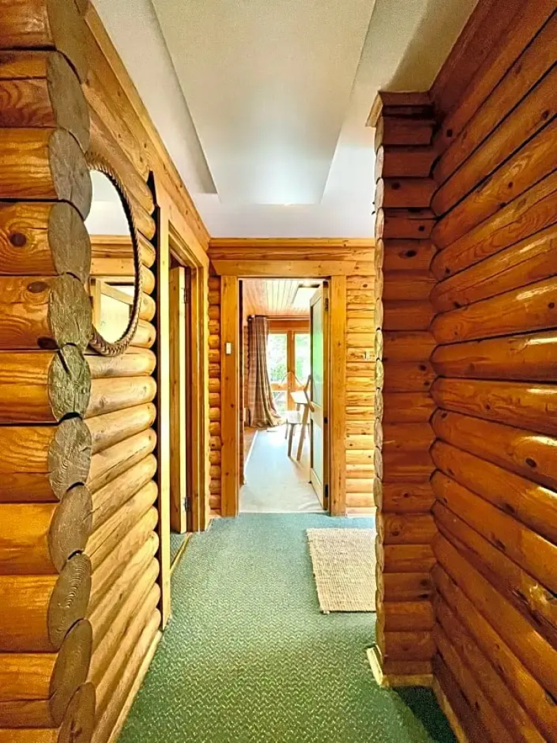 Riverside log cabins